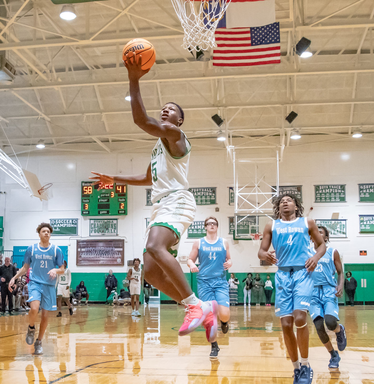 their home basketball game against West Rowan
